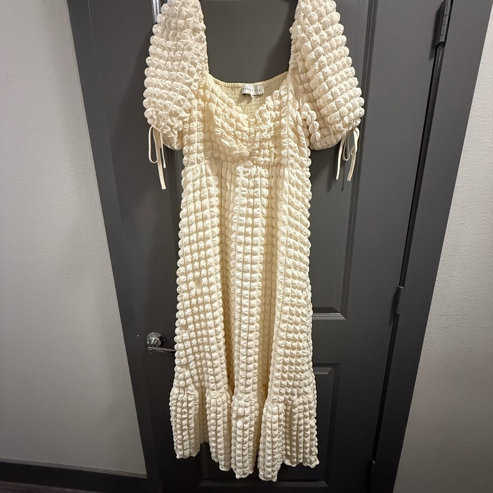 Endless Rose Cream Textured Dress